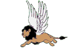 Animated flying lion